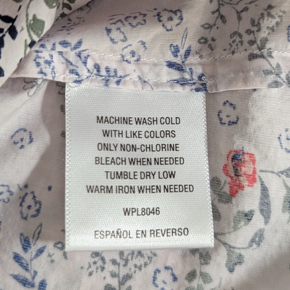 Charter Club Woman's Floral White Shirt - Picture 6 of 6